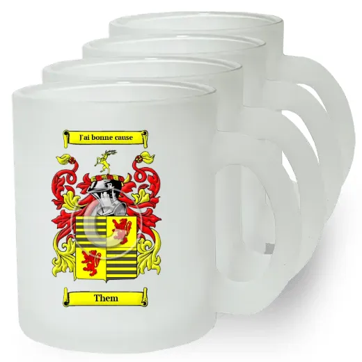 Them Set of 4 Frosted Glass Mugs