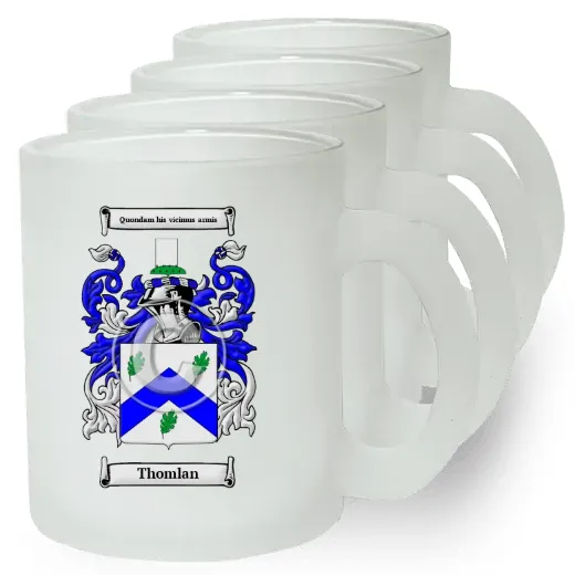 Thomlan Set of 4 Frosted Glass Mugs