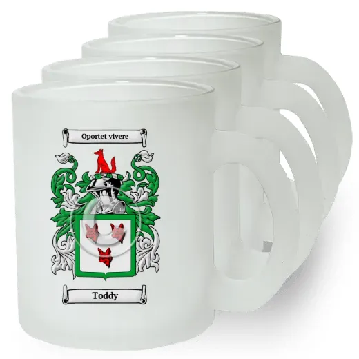 Toddy Set of 4 Frosted Glass Mugs