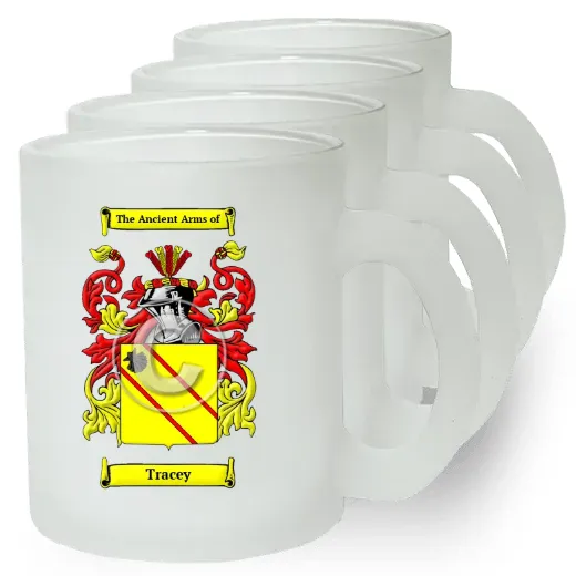 Tracey Set of 4 Frosted Glass Mugs