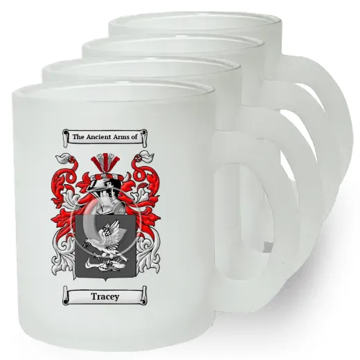 Tracey Set of 4 Frosted Glass Mugs