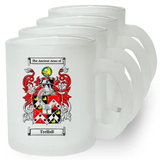 Trelfall Set of 4 Frosted Glass Mugs