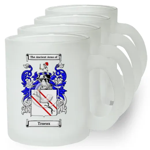 Trueax Set of 4 Frosted Glass Mugs