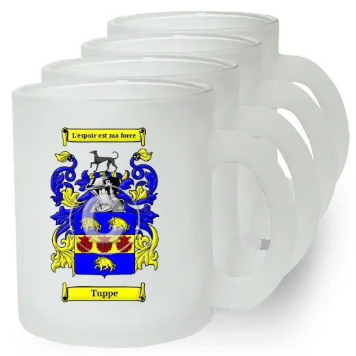 Tuppe Set of 4 Frosted Glass Mugs