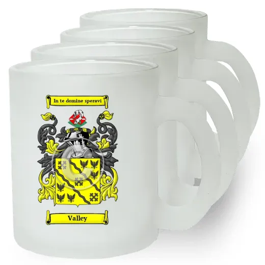 Valley Set of 4 Frosted Glass Mugs