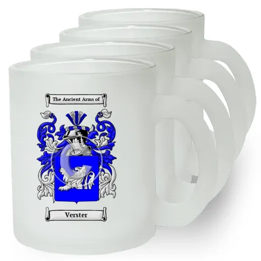 Verster Set of 4 Frosted Glass Mugs