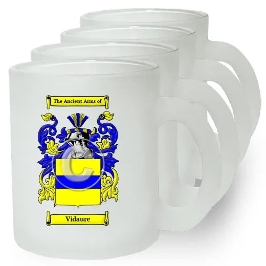 Vidaure Set of 4 Frosted Glass Mugs