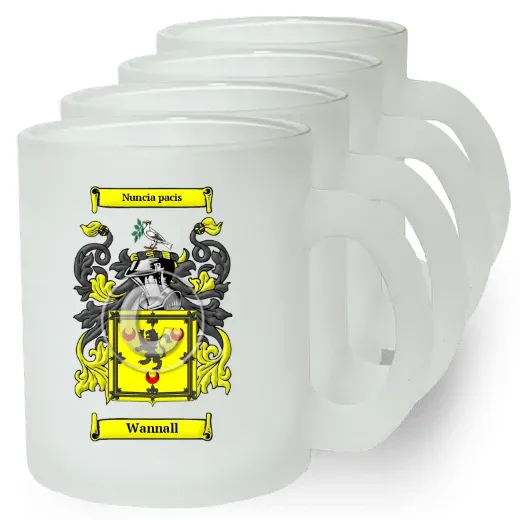 Wannall Set of 4 Frosted Glass Mugs