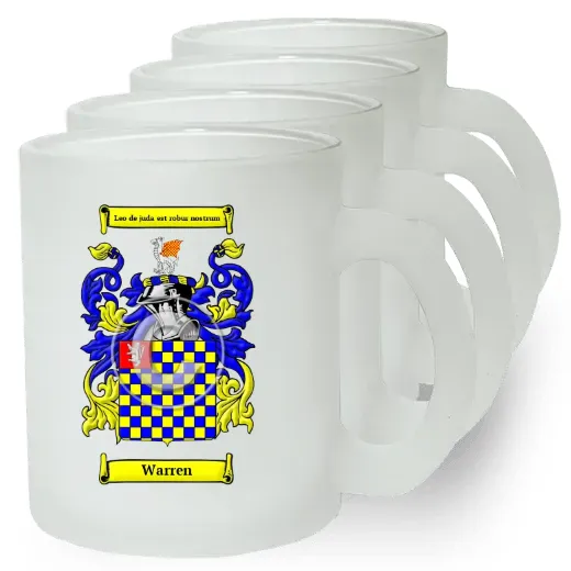 Warren Set of 4 Frosted Glass Mugs