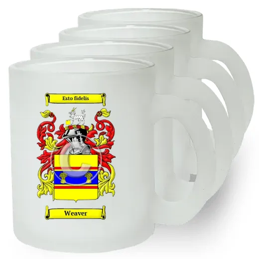 Weaver Set of 4 Frosted Glass Mugs