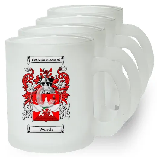 Welsch Set of 4 Frosted Glass Mugs