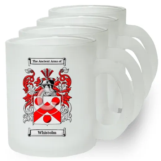 Whistolm Set of 4 Frosted Glass Mugs