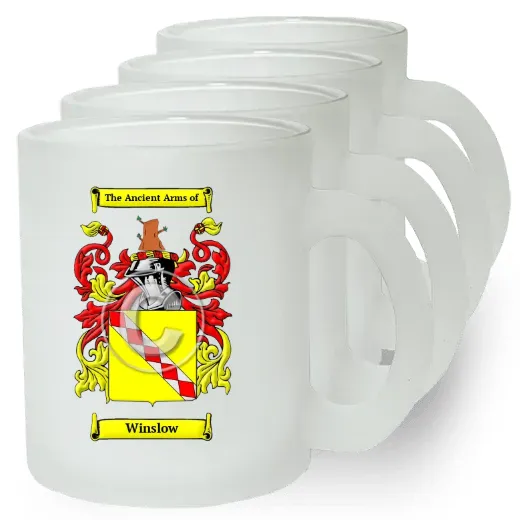 Winslow Set of 4 Frosted Glass Mugs