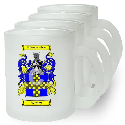 Witney Set of 4 Frosted Glass Mugs