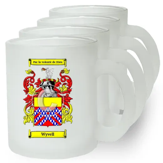 Wyvell Set of 4 Frosted Glass Mugs