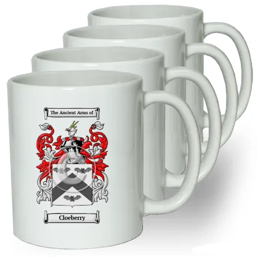 Cloeberry Coffee mugs (set of four)