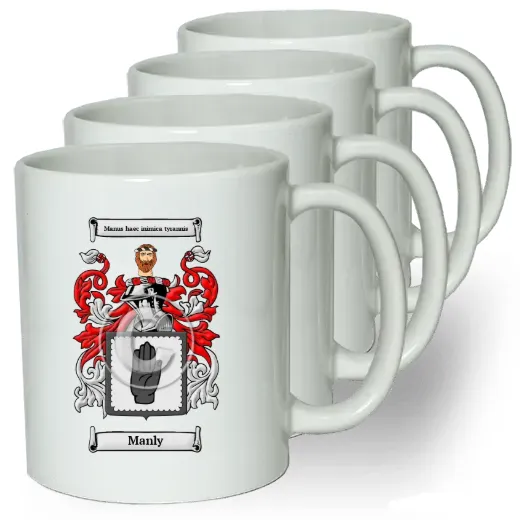 Manly Coffee mugs (set of four)
