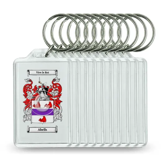 Abells Set of 10 Keychains