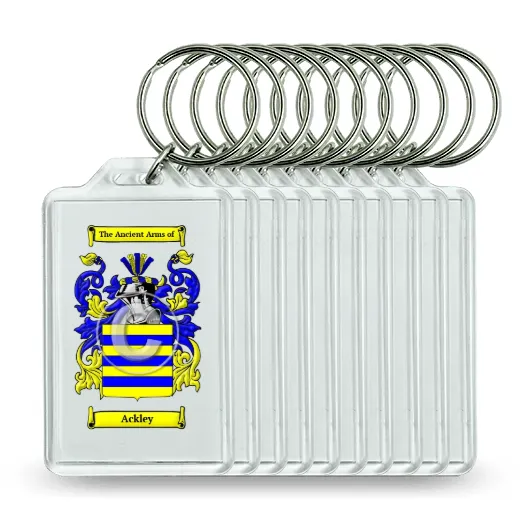 Ackley Set of 10 Keychains