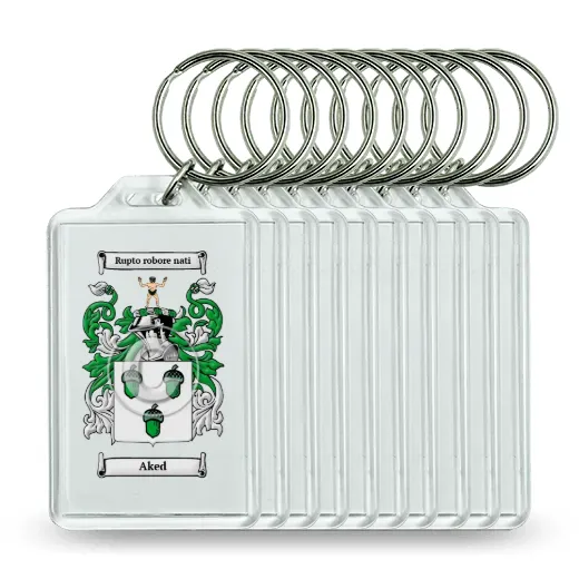 Aked Set of 10 Keychains