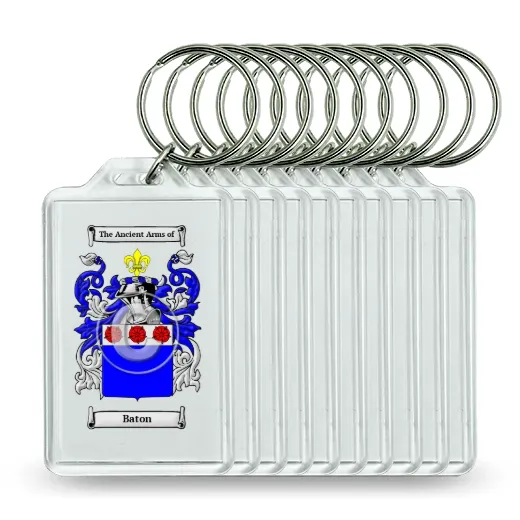 Baton Set of 10 Keychains