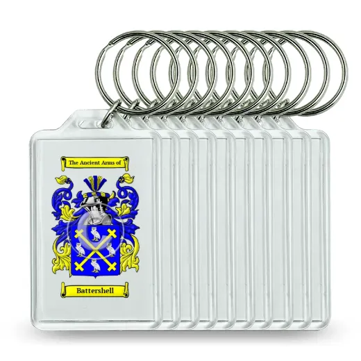 Battershell Set of 10 Keychains