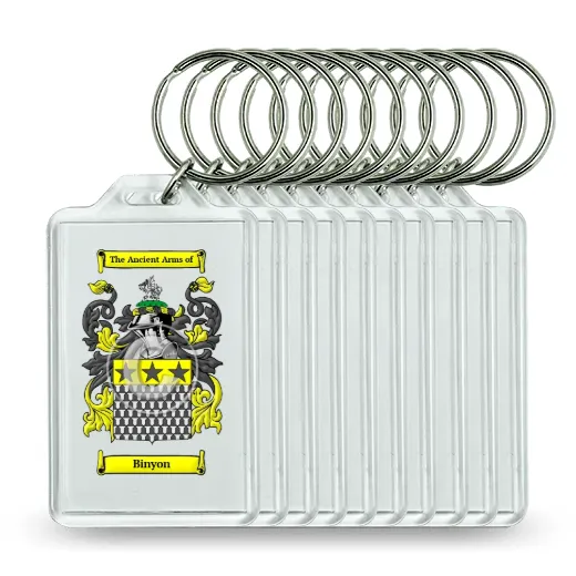 Binyon Set of 10 Keychains