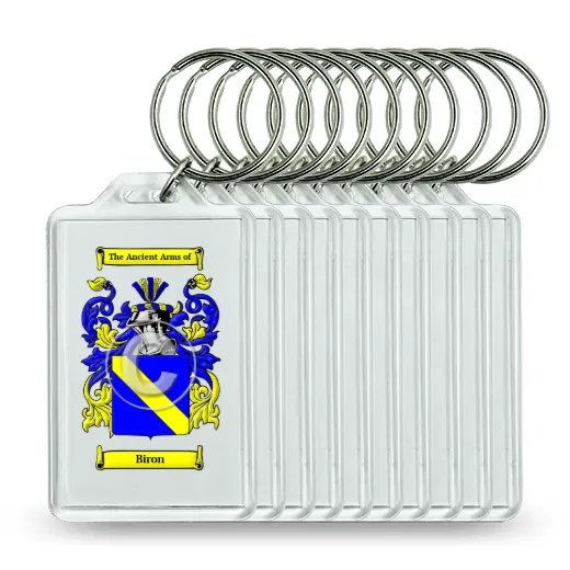 Biron Set of 10 Keychains