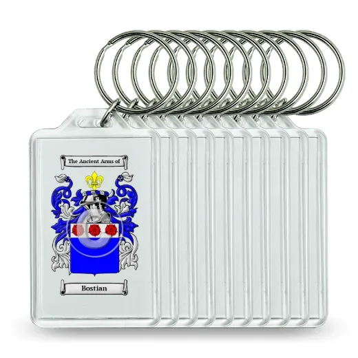 Bostian Set of 10 Keychains