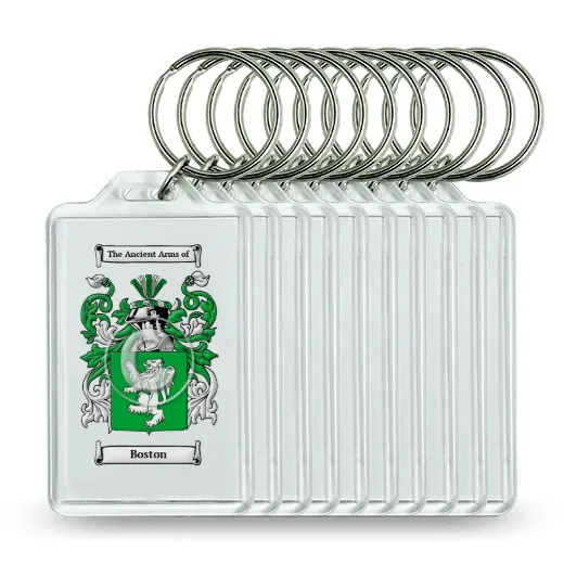 Boston Set of 10 Keychains