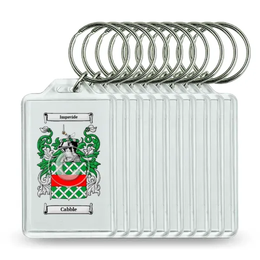 Cabble Set of 10 Keychains