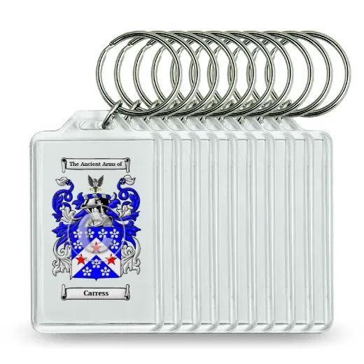 Carress Set of 10 Keychains