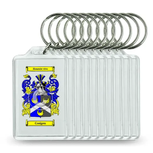 Craigen Set of 10 Keychains