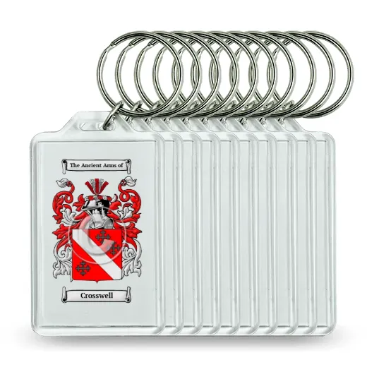 Crosswell Set of 10 Keychains