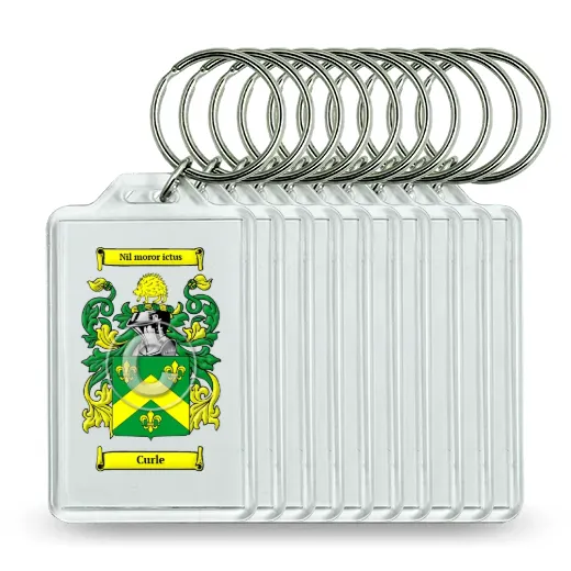 Curle Set of 10 Keychains
