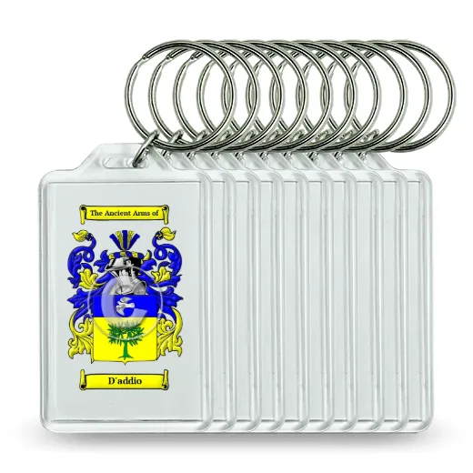 D'addio Set of 10 Keychains