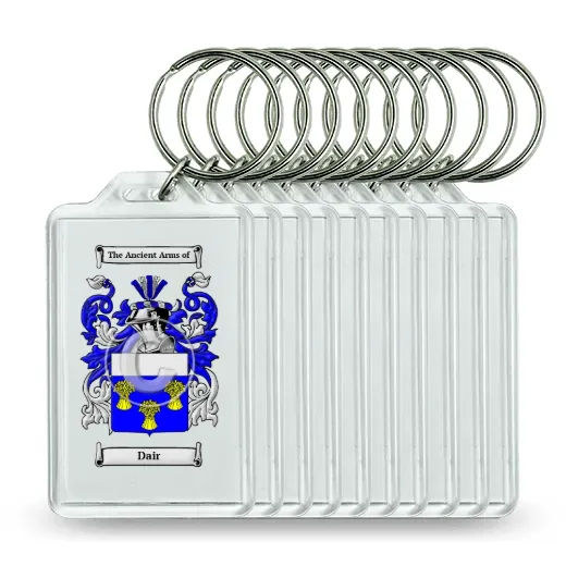 Dair Set of 10 Keychains