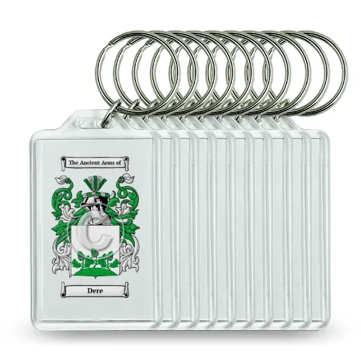 Dere Set of 10 Keychains