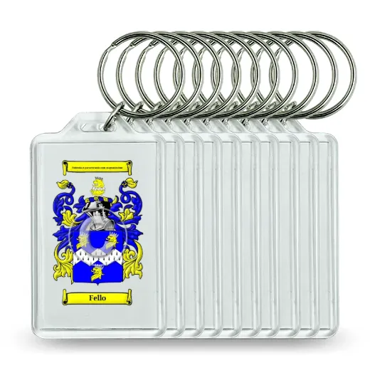 Fello Set of 10 Keychains