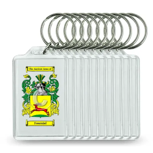 Fournial Set of 10 Keychains