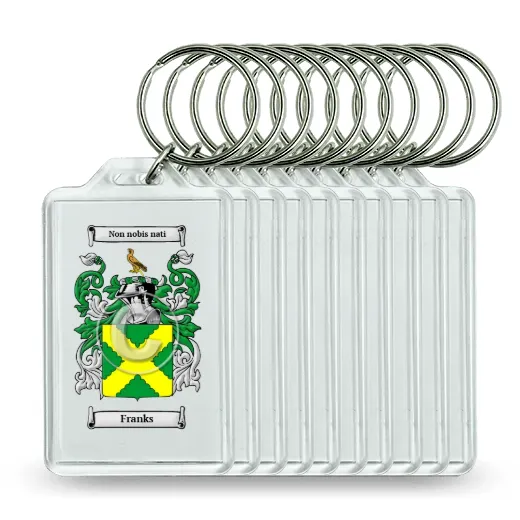 Franks Set of 10 Keychains