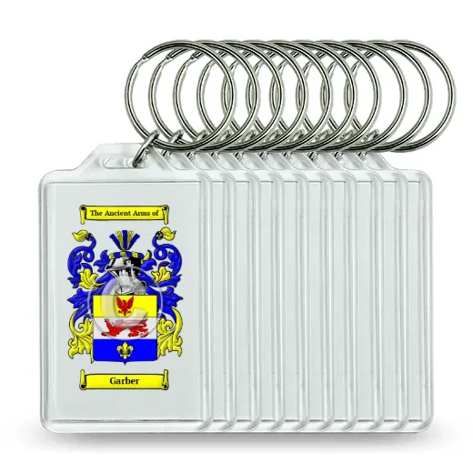 Garber Set of 10 Keychains