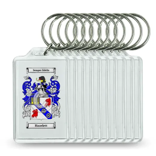 Hazelett Set of 10 Keychains