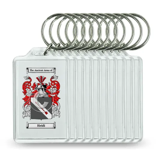 Heidi Set of 10 Keychains