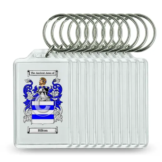 Hilton Set of 10 Keychains