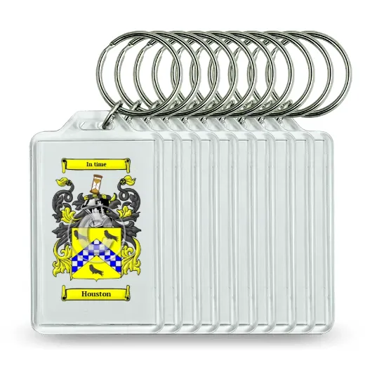 Houston Set of 10 Keychains