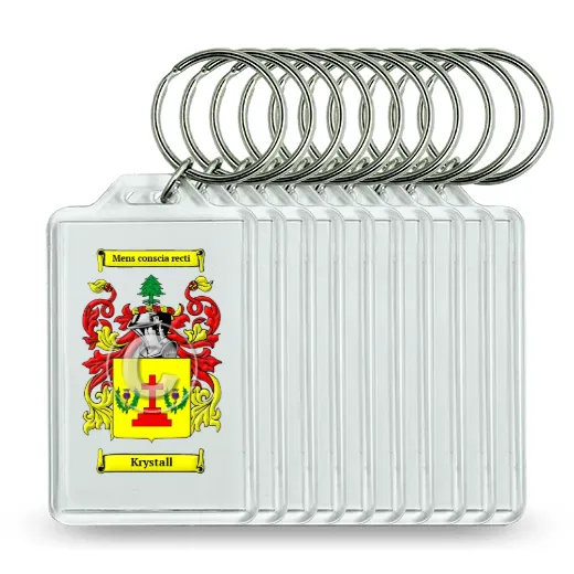 Krystall Set of 10 Keychains