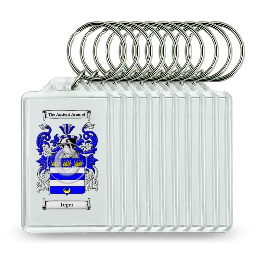Leger Set of 10 Keychains