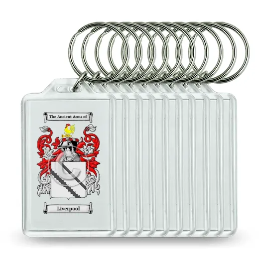 Liverpool Set of 10 Keychains
