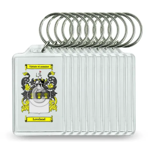 Loveland Set of 10 Keychains